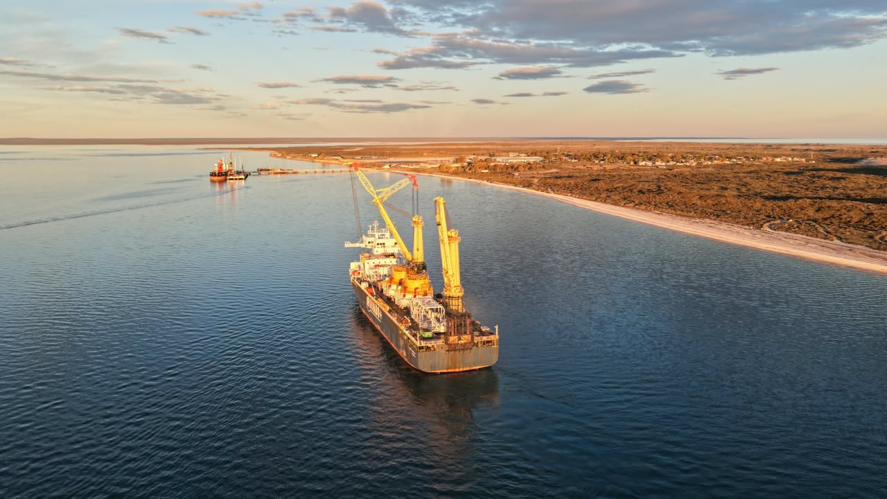 Llegaron a Río Negro las monoboyas para exportar crudo de Vaca Muerta